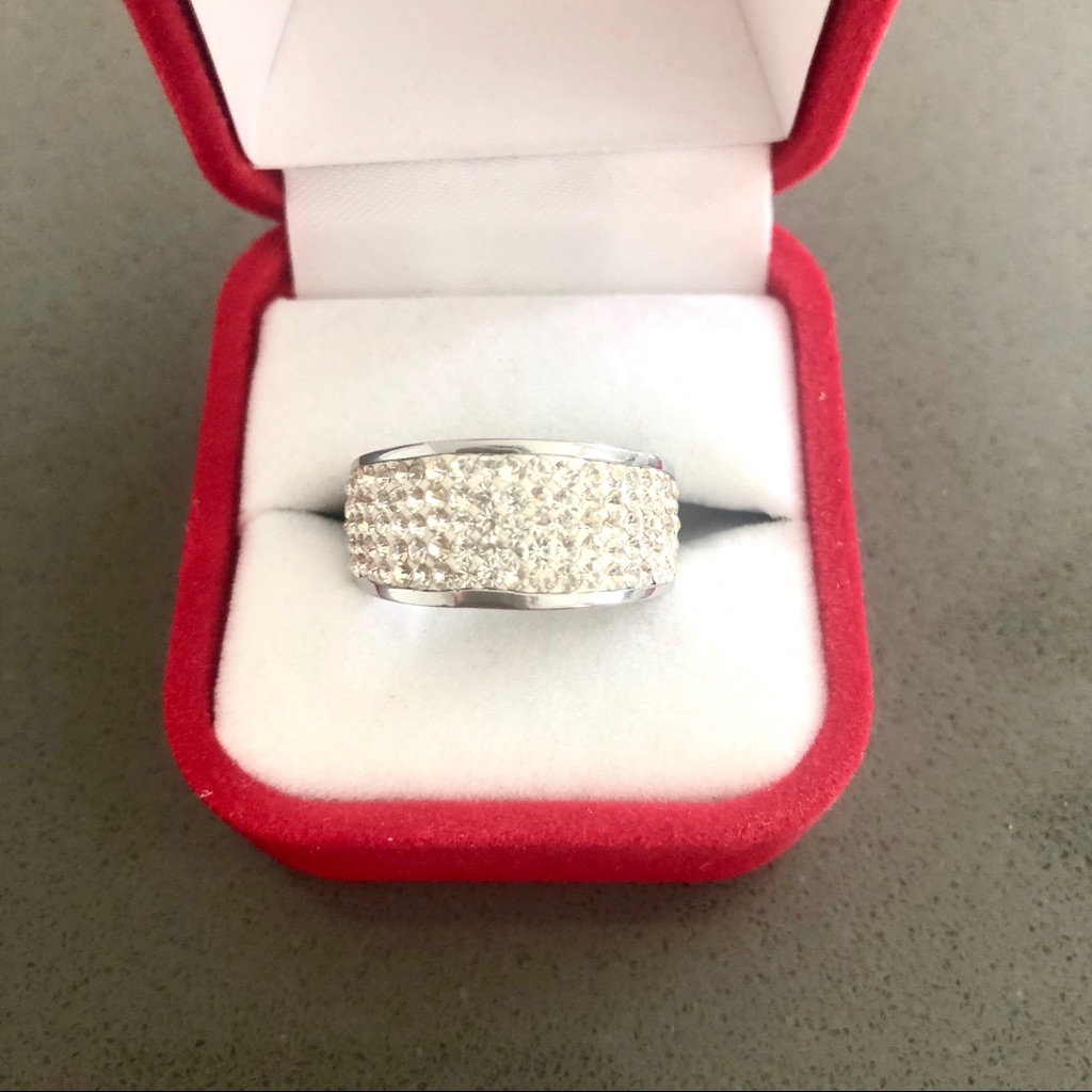Crystal Silver Ring